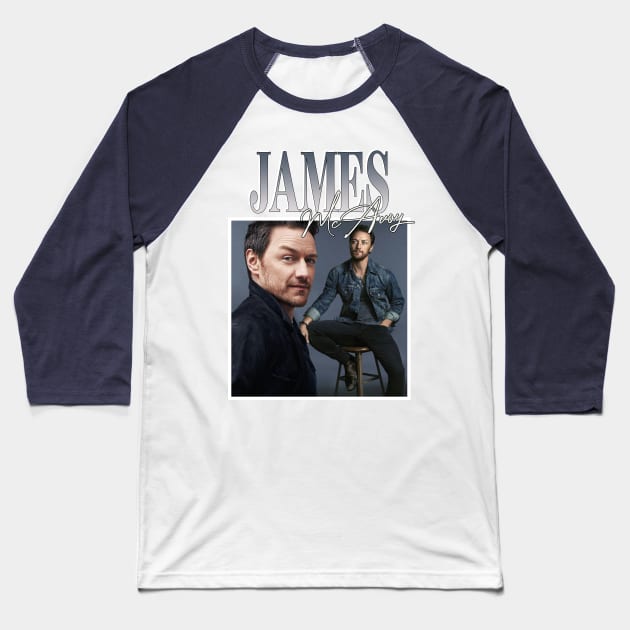 James McAvoy Baseball T-Shirt by TeesBySilvia